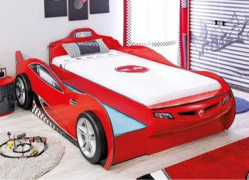 CARBED Кровать-машина Coupe с выдвижной кроватью Red 20.03.1306.00 в Петровском - petrovskij.mebel54.com | фото