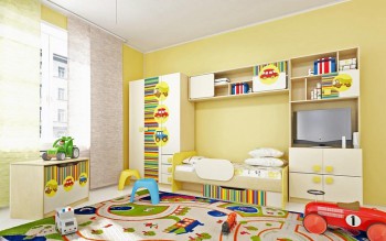 Детская комната Клаксон (Бежевый/корпус Клен) в Петровском - petrovskij.mebel54.com | фото