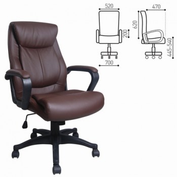 Кресло офисное BRABIX Enter EX-511 (коричневый) в Петровском - petrovskij.mebel54.com | фото