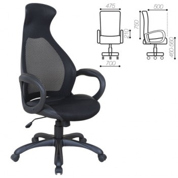 Кресло офисное BRABIX Genesis EX-517 (черное) в Петровском - petrovskij.mebel54.com | фото