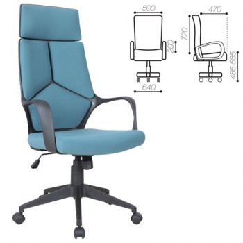 Кресло офисное BRABIX Prime EX-515 (голубая ткань) в Петровском - petrovskij.mebel54.com | фото