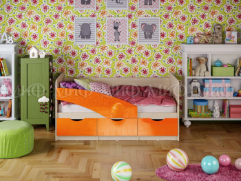 Кровать Бабочки 1,8м (Оранжевый металлик) в Петровском - petrovskij.mebel54.com | фото
